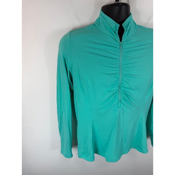 Ibkul Performance Half Zip Pullover Light Blue / Teal Size Large Womens - Picture 10 of 13
